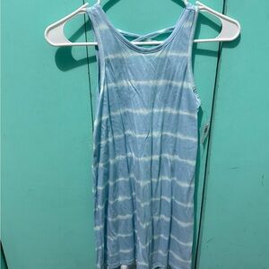 Old Navy Light Blue Striped Sleeveless Dress